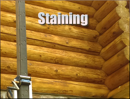  Clay County, Kentucky Log Home Staining